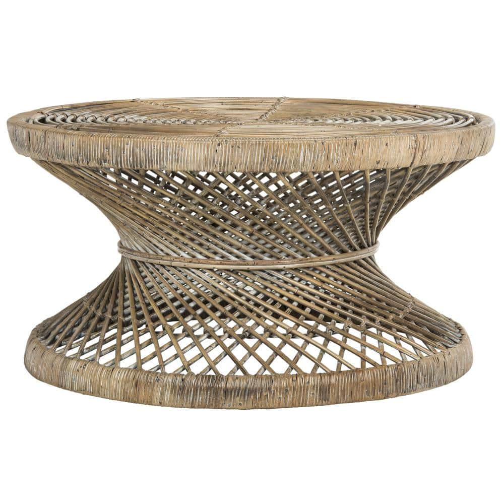 safavieh rattan coffee table