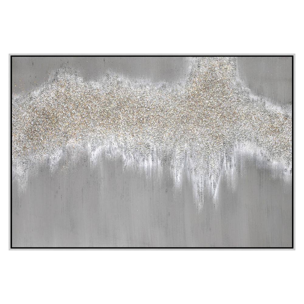 Classy Art 1-Piece Framed Mixed Media Abstract Wall Art 32 in. x 47 in ...