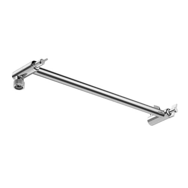 15 in. Adjustable Straight Rain Shower Arm in Chrome