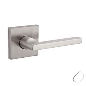 Reserve Square Satin Nickel Universal Hall/Closet Door Lever with Contemporary Square Rose