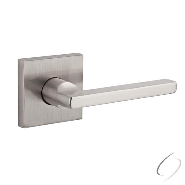 Baldwin Reserve Square Satin Nickel Universal Hall/Closet Door Lever with Contemporary Square Rose