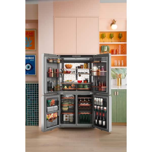 Cafe 36 in. W 28.3 cu. ft. Smart Quad-Door Bottom Freezer
