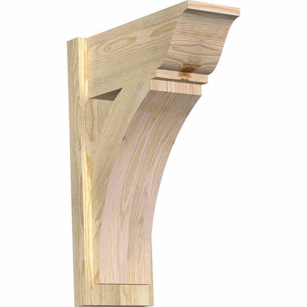 Ekena Millwork 8 in. x 26 in. x 18 in. Douglas Fir Thorton Traditional Rough Sawn Outlooker