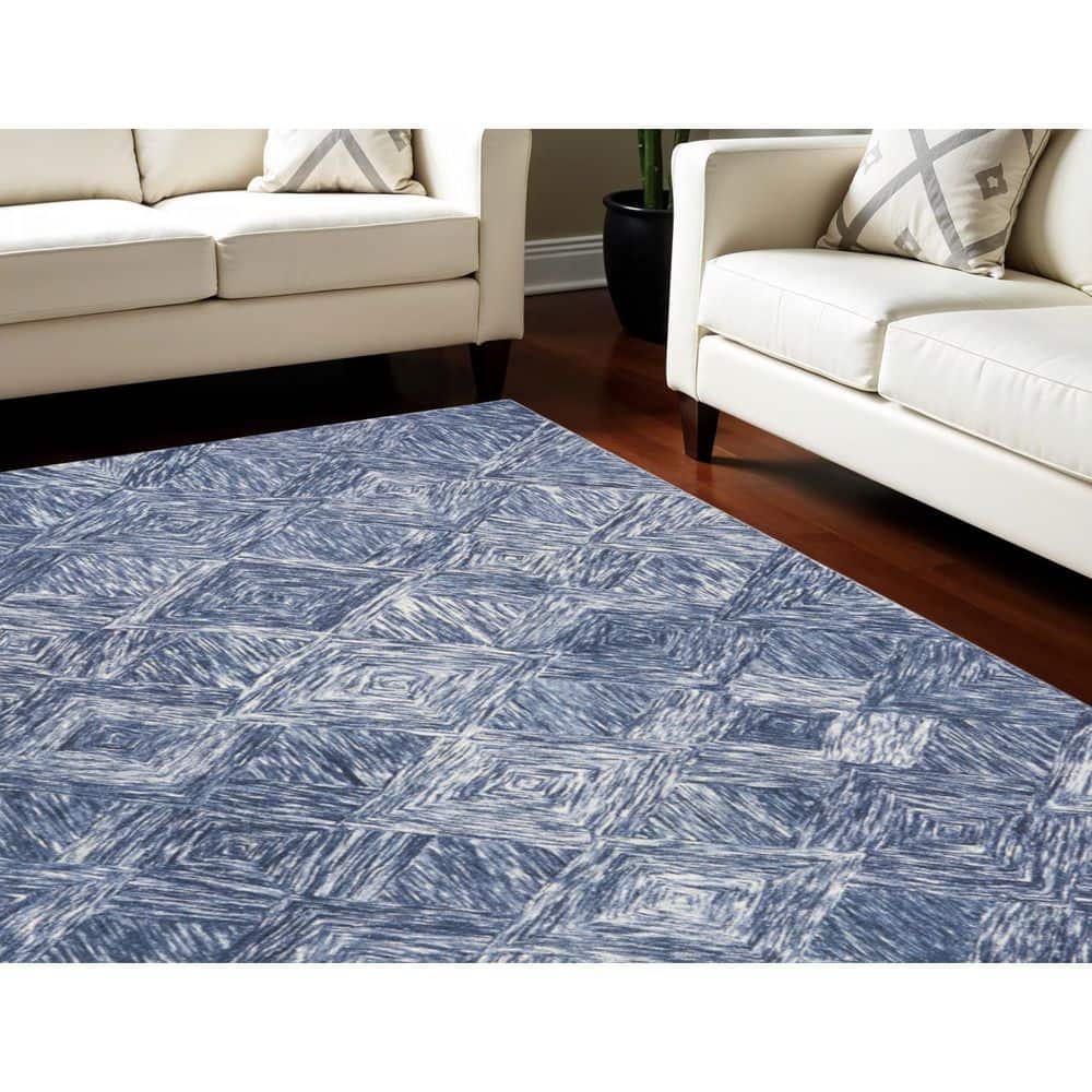 8 X 11 Blue Geometric WashableArea RugRunner Rug price history on PriceWatchPro