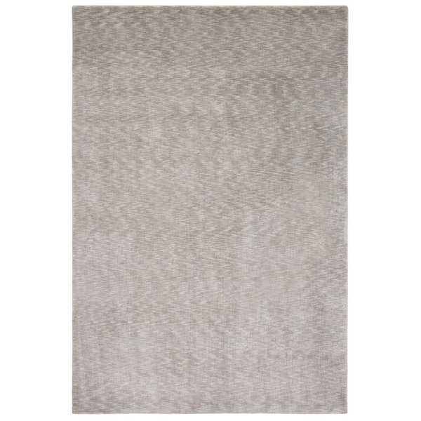 Mirage 6 ft. x 9 ft. Silver/Gray Solid Color Abstract Area Rug