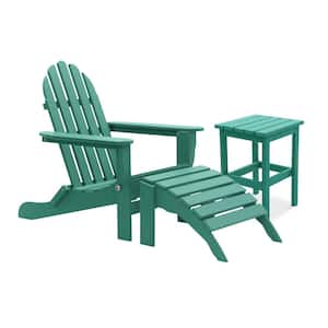 Icon Aruba Recycled Folding Plastic Adirondack Chair (3-Piece)