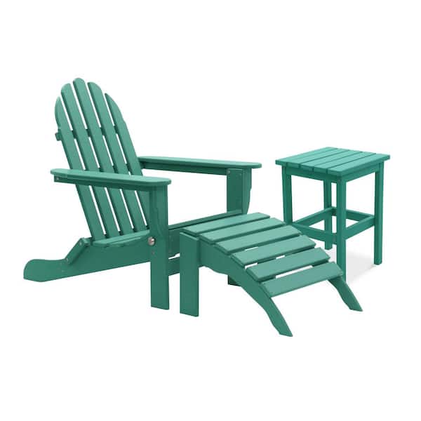 DUROGREEN Icon Aruba Recycled Folding Plastic Adirondack Chair (3-Piece)