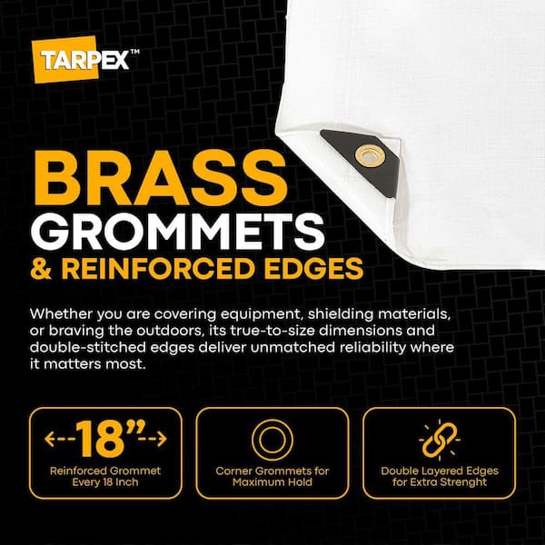 Tarpex 12 Mil Extra Heavy-Duty Polyethylene Tarp 120 ft. x 120 ft