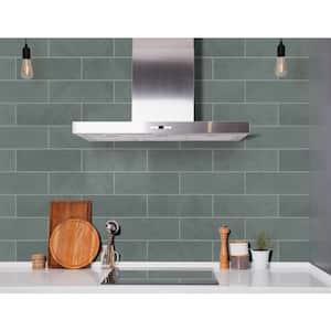Montauk Blue 4 in. x 12 in. Gauged Slate Floor and Blue Subway Tile (4.95 sq. ft./Case)