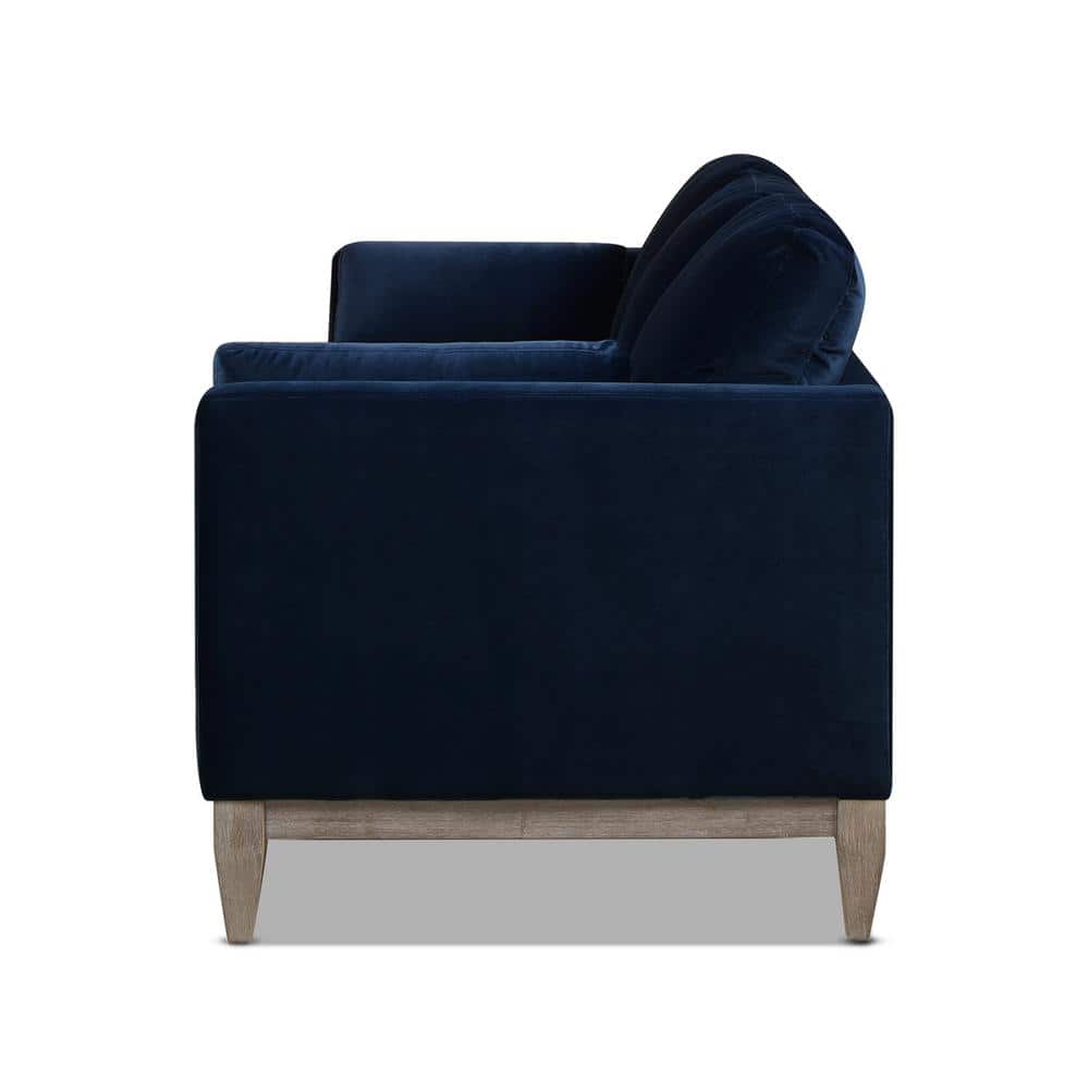Knox 84" Lawson Track Arm Sofa in Dark Navy Blue Performance Velvet