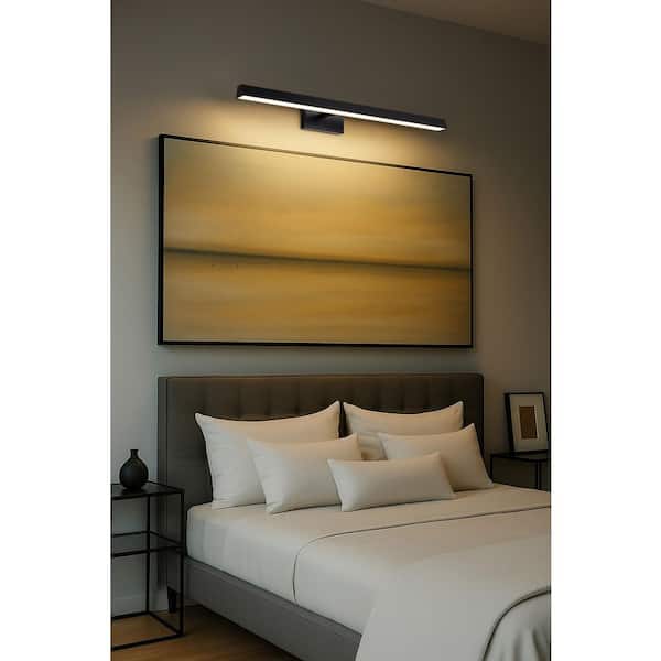 Mila Black 3 ft. Integrated LED Picture Light with Acrylic Lens