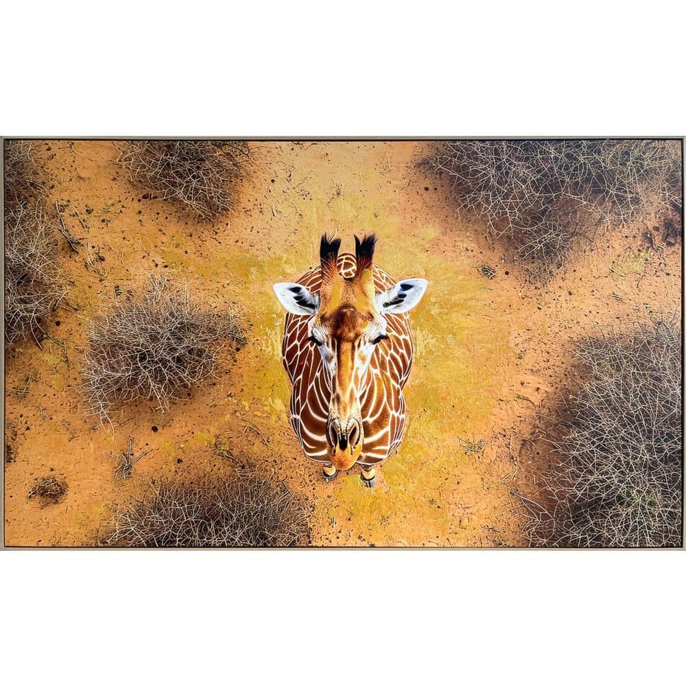 Classy Art 1 Piece Framed Crayon Animal Art Drawing 36.2 in. x 59.8 in ...