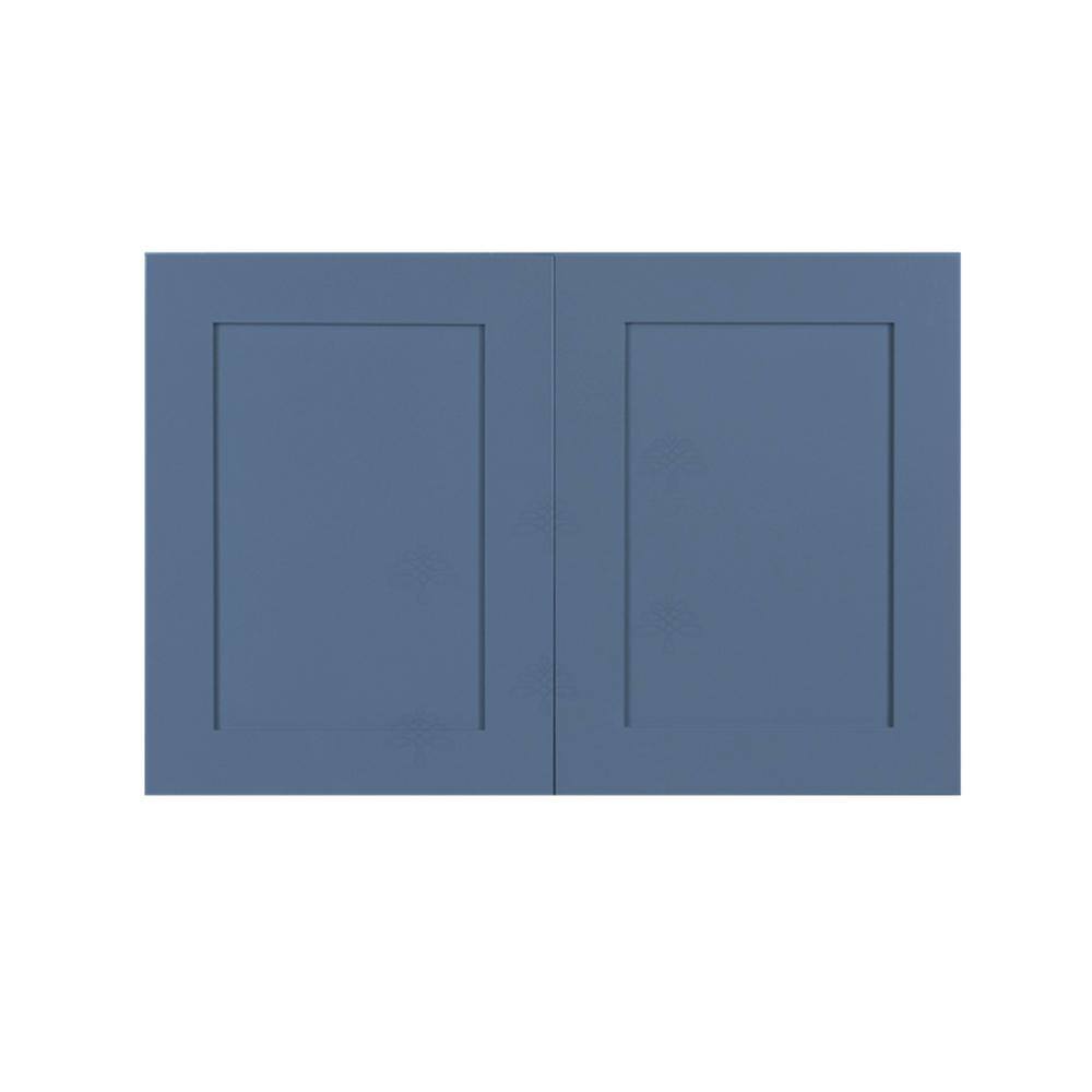 Lancaster Blue Plywood Shaker Stock Assembled Wall Kitchen Cabinet 30 in. W x 21 in. H x 12 in. D price history on PriceWatchPro