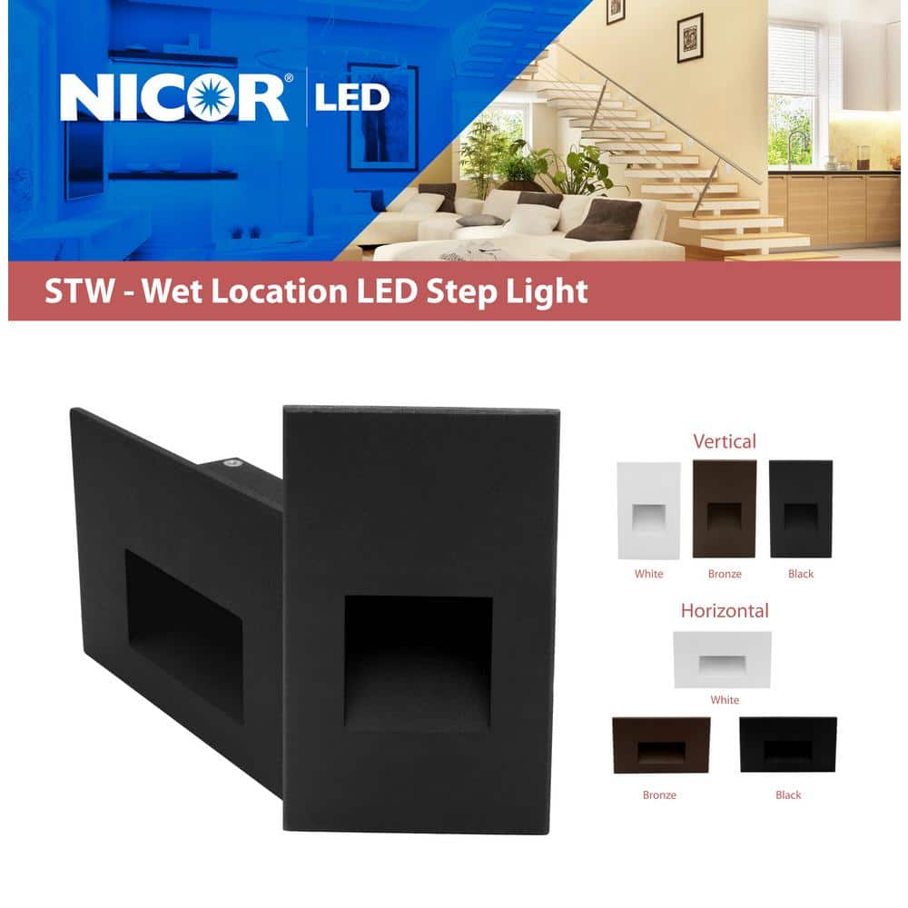 Matte Black Aluminum LED Pathway Step Light