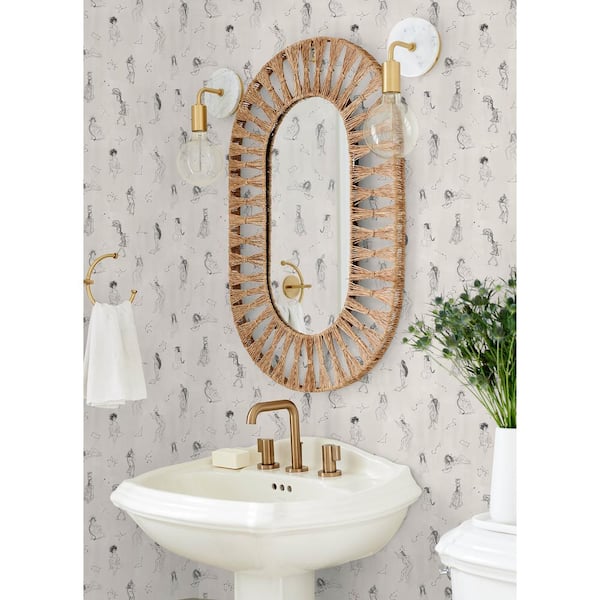 Mr. Kate Luna Zodiac Toile Vinyl White Matte Peel and Stick Wallpaper