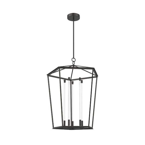ALORA Delphine 29 in. 1 Light 30-Watt Urban Bronze Integrated LED Pendant Light
