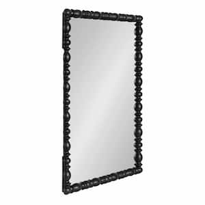 Prindle Black 23 in. W x 34 in. H Traditional Rectangle Wooden Framed Mirror