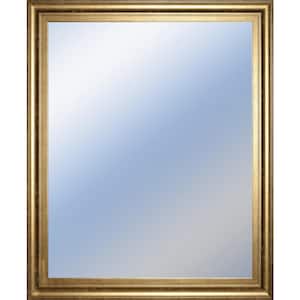 Medium Rectangle Brown Modern Mirror (34 in. H x 40 in. W)