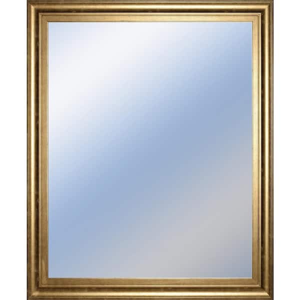 Classy Art Medium Rectangle Brown Modern Mirror (34 in. H x 40 in. W)
