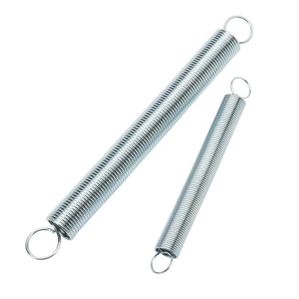 Everbilt 5/8 in. x 6-1/2 in. and 15/32 in. x 4-1/2 in. Zinc-Plated Extension Spring (4-pack)