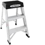 2 ft. Aluminum Step Ladder (8 ft. Reach Height) with 300 lbs. Load Capacity Type IA Duty Rating