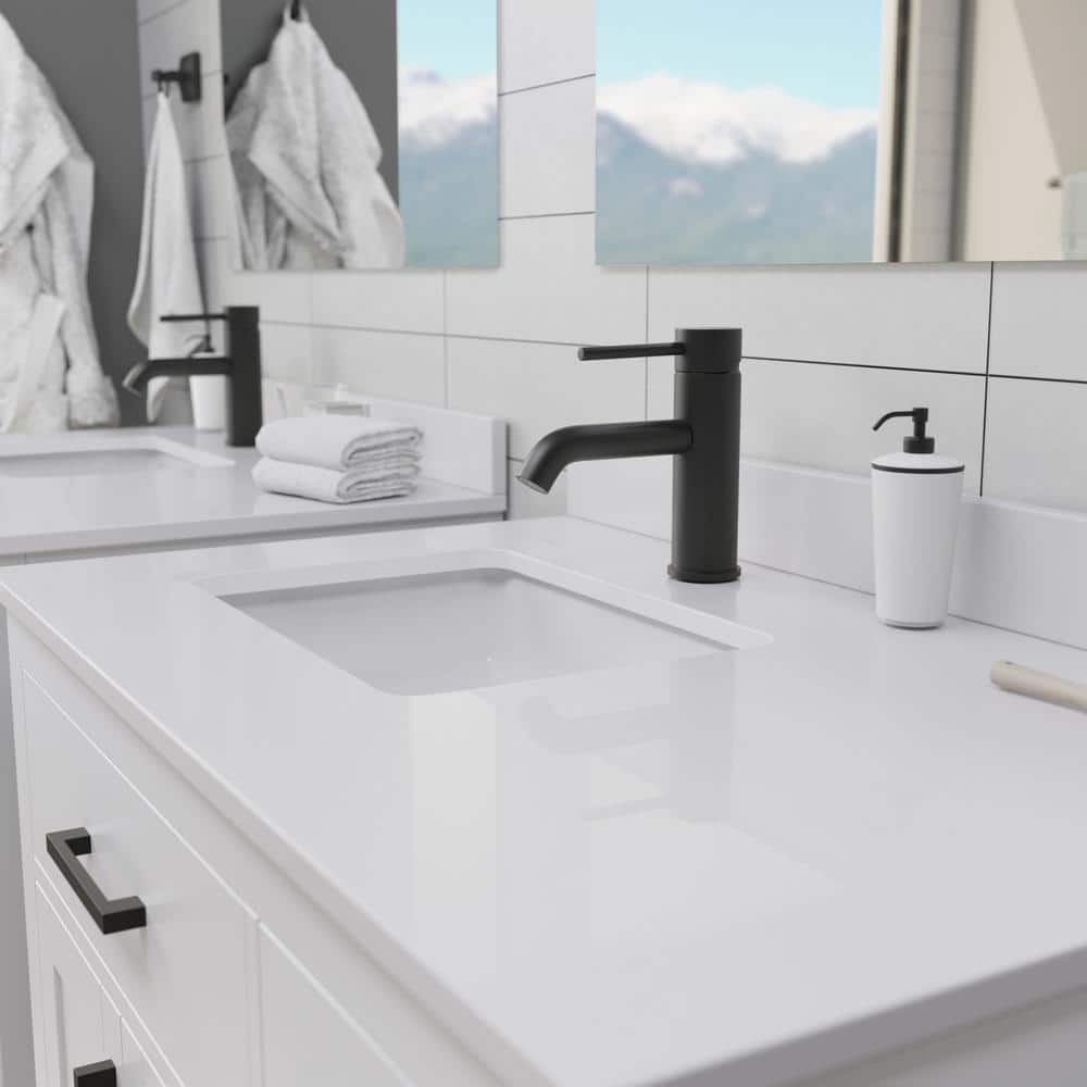Beckett 36" White Freestanding Single Bathroom Vanity with Marble Top