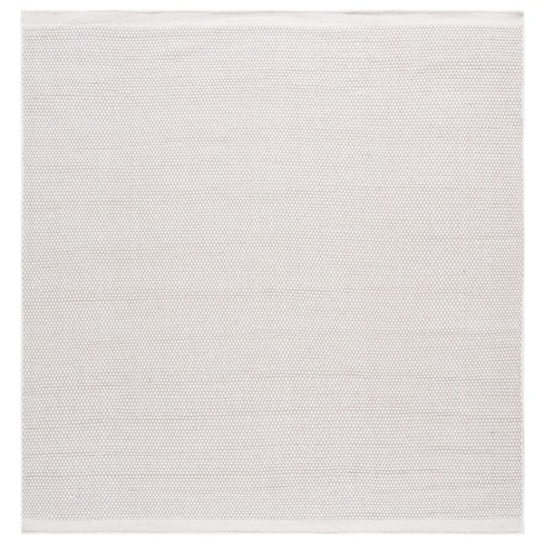Vermont 7 ft. x 7 ft. Ivory Marle Solid Square Area Rug