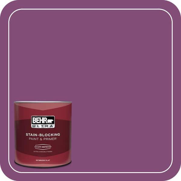 BEHR ULTRA 1 qt. #T15-12 Graphic Grape Extra Durable Flat Interior Paint & Primer