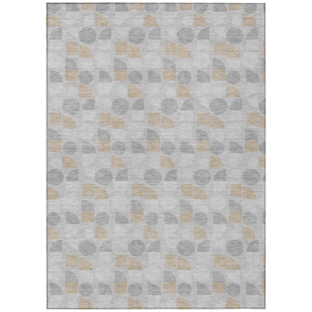 Chantille Machine Washable Indoor/Outdoor Abstract ACN2921 Silver 8 ft. x 10 ft. Area Rug price history on PriceWatchPro