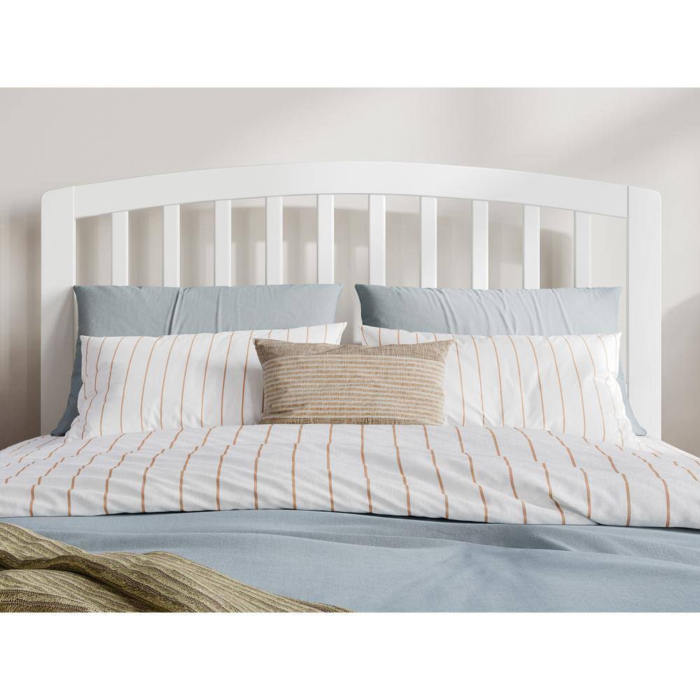 Quincy Full White Solid Wood Low Profile Platform Bed
