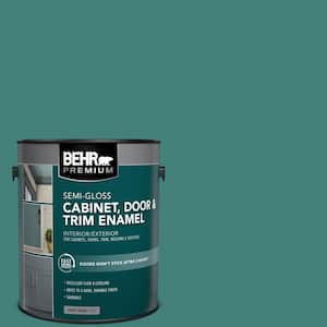 1 gal. #M450-6 Bubble Turquoise Semi-Gloss Enamel Interior/Exterior Cabinet, Door & Trim Paint