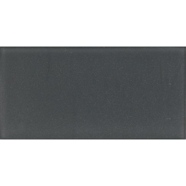 Apollo Tile (Sample) Wall Tile Dark Gray 3-in x 6-in Matte Glass Subway Wall Tile