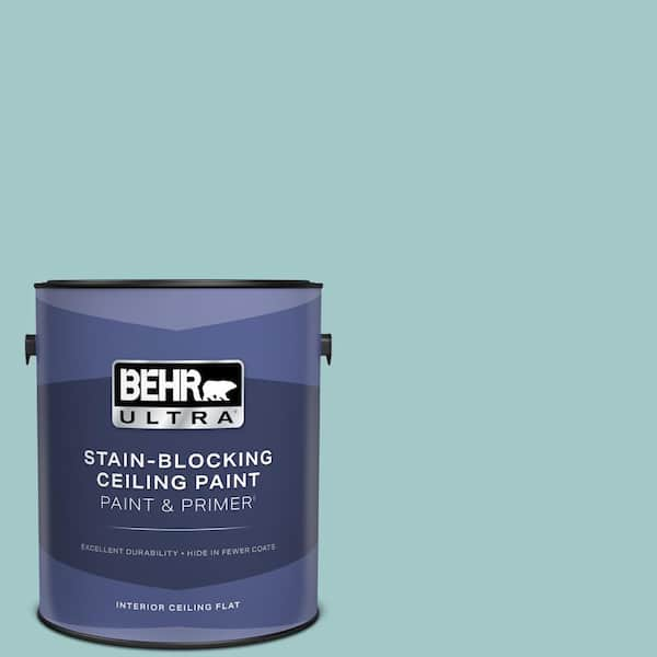 BEHR ULTRA 1 gal. #PPU13-10 Ocean Boulevard Ceiling Flat Interior Paint & Primer