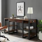 Walker Edison Furniture Company Urban Blend 60 in. Dark Walnut ...