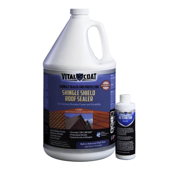VITAL COAT 1 Gal. Clear Matt 100 Acrylic Shingle Shield Roof Coating for Asphalt, Fiberglass