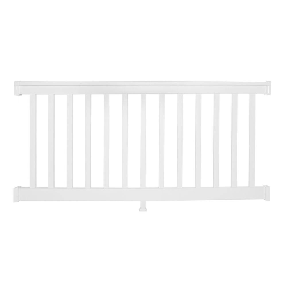 Weatherables Vanderbilt 3 ft. H x 6 ft. W White Vinyl Railing Kit WWR ...