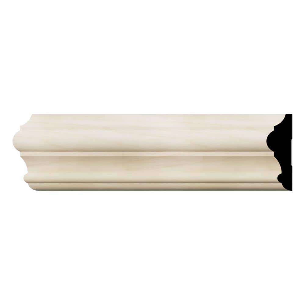 96" Natural Poplar Solid Wood Chair Rail Molding