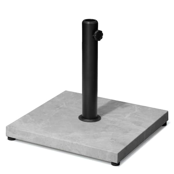 Pellebant 40 lbs. Concrete and Steel Patio Umbrella Base in Light Gray Marble