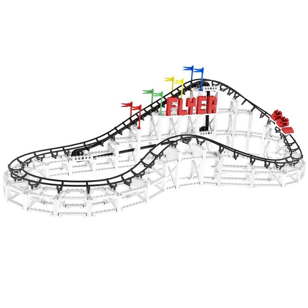 CDX CDX Blocks Brick Construction Flyer Roller Coaster Building