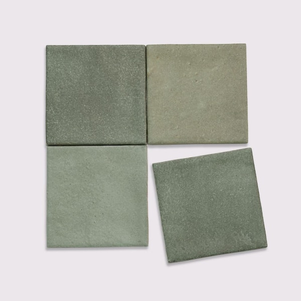 Celine 4 in. x 4 in. Matte Sage Porcelain Floor and Wall Tile (5.38 sq. ft. /Case)