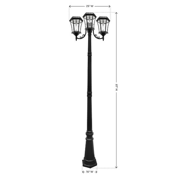 Victorian Bulb Series Single White Integrated LED Outdoor Solar Lamp Post Light with 3-Mounting Options Victorian Bulb Series Single White Integrated LED Outdoor Solar Lamp Post Light with 3-Mounting Options