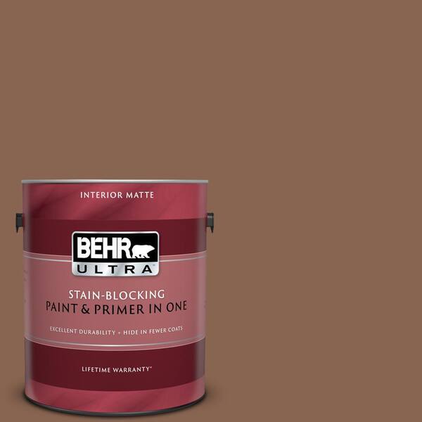 BEHR ULTRA 1 gal. #UL130-20 Clay Pot Matte Interior Paint and Primer in One