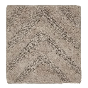 Hugo Collection 20 in. x 20 in. Brown 100% Cotton Contour Bath Rug
