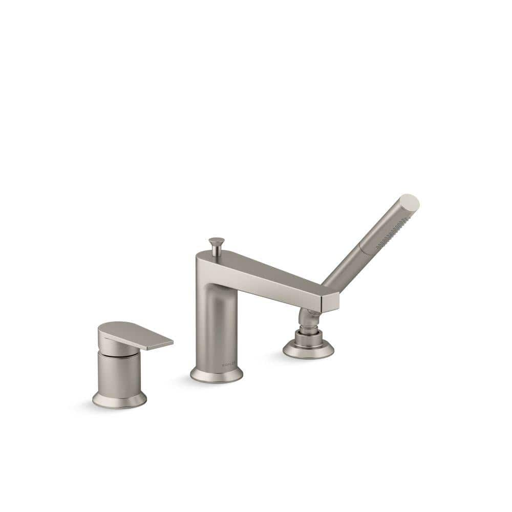 UPC 885612710178 product image for Taut Single Handle 3-Hole 11.0 GPM Bathtub Faucets with Sidespray in Vibrant Bru | upcitemdb.com