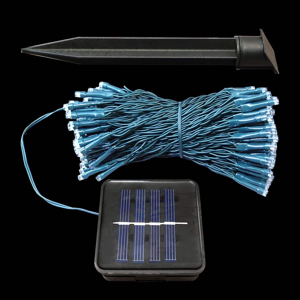 Solar Powered Outdoor Cool White LED Fairy String Lights
