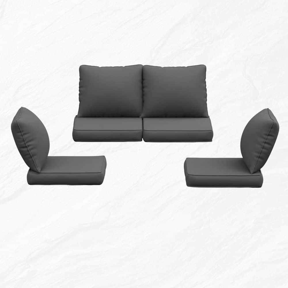 Outdoor 4 in. Thick Replacement Grey Cushion Set - 4 Seat Cushions, 4-Back Cushions price history on PriceWatchPro