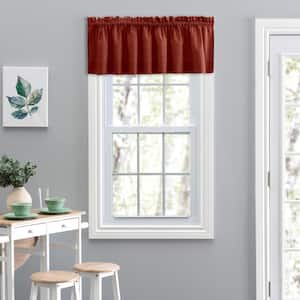 Lisa Solid 15 in. L Polyester/Cotton Tailored Valance in Red
