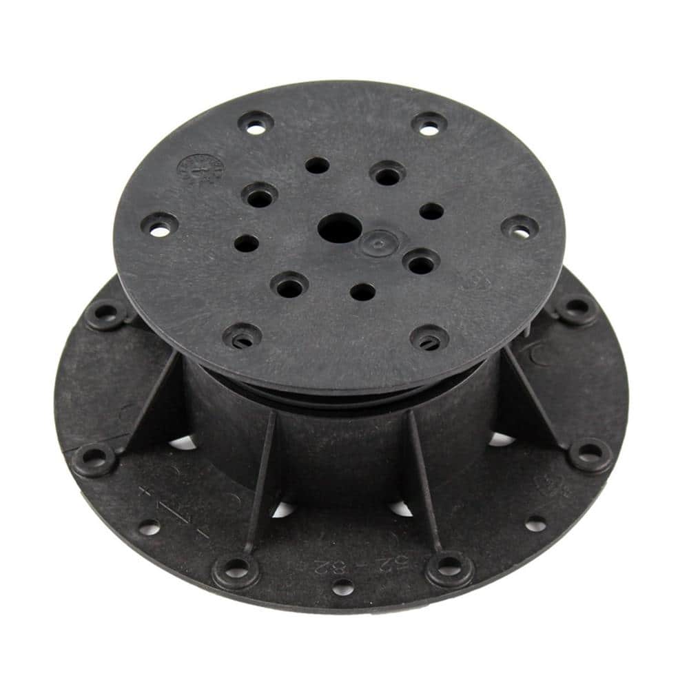 The Tile Doctor Black 7.87 in. Plastic Adjustable Pedestal for Tile and ...