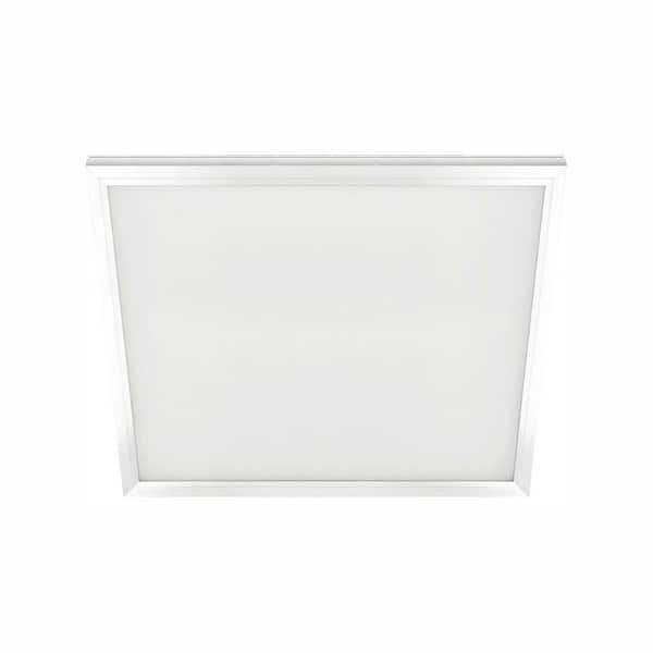 Photo 1 of 2 ft. x 2 ft. 48-Watt White Integrated Edge-Lit Flat Panel T-Bar Grid Flush Mount LED Troffer with Color Changing CCT
