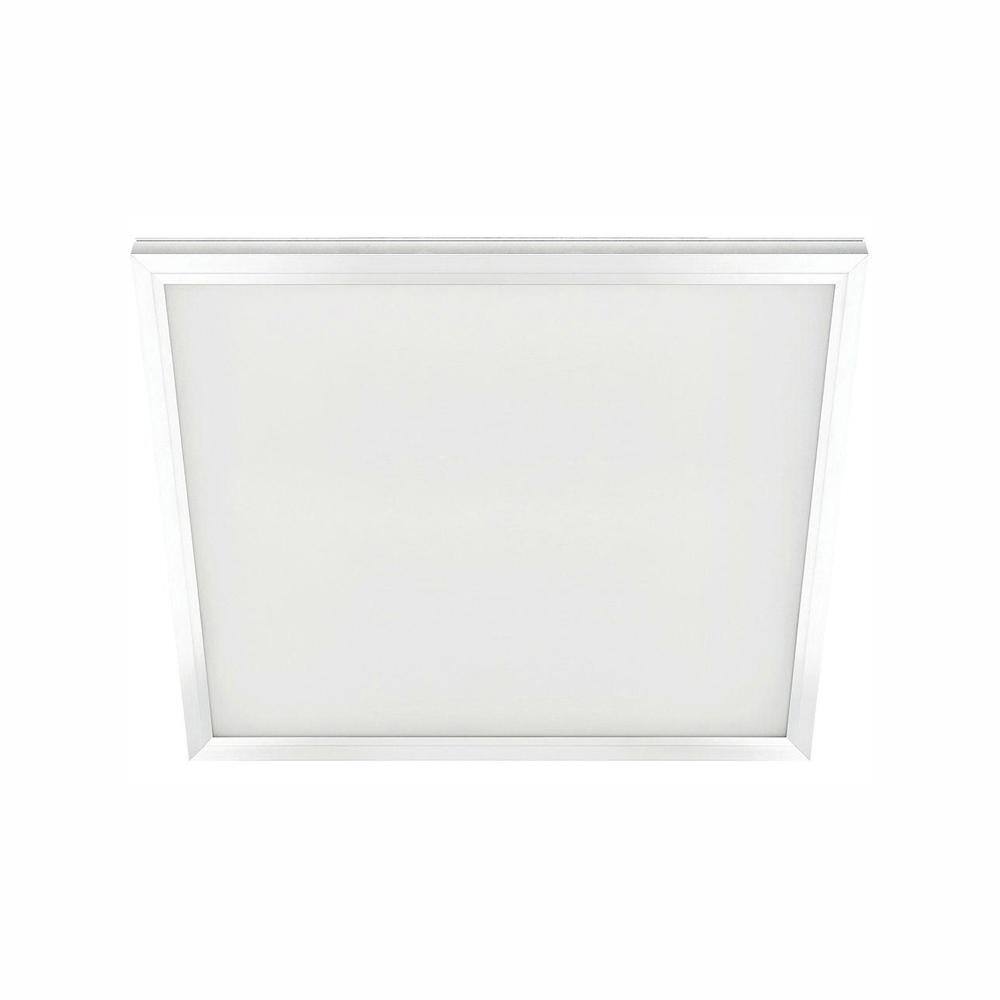 2 ft. x 2 ft. 48-Watt 4250 Lumens White Integrated LED Edge-Lit Flat Panel T-Bar Flush Mount Troffer Color Changing CCT 2 ft. x 2 ft. 48-Watt 4250 Lumens White Integrated LED Edge-Lit Flat Panel T-Bar Flush Mount Troffer Color Changing CCT